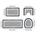 thumbnail image 3 of UsRHHA 4 Piece Bathroom Rugs Set, Absorbent Microfiber Plush Non-Slip Bath Mat with Lid Cover, Complete Bathroom Rug Collection Washable, 3 of 7