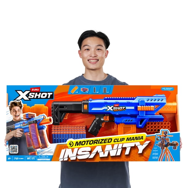 XSHOT Insanity Motorized Clip Mania (72 Darts) by Zuru - Walmart.ca