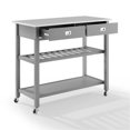 thumbnail image 4 of Crosley Chloe Stainless Steel Top Kitchen Cart in Gray, 4 of 19