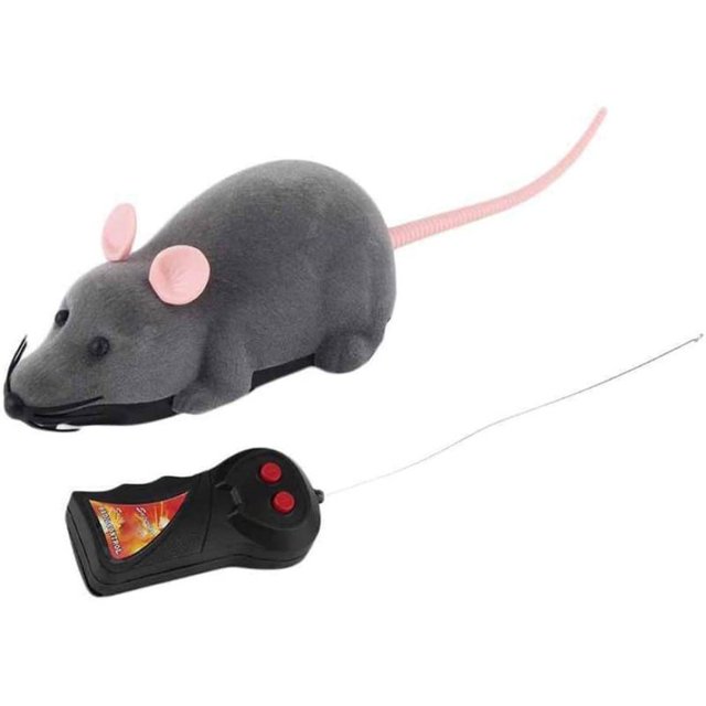 Jouets Interactifs pour Chats d'Intérieur Télécommande RC Jouet Drôle pour Chat Roue de Course Sans Fil Poursuite Farce Jouet pour Chaton et Animaux