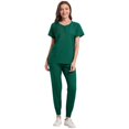 thumbnail image 1 of Ensemble de Sarraus pour Femmes 2 Pcs, Ensemble d'Uniforme d'Infirmière de Jogging Extensible, Hauts Confortables et Respirants et Pantalons Fuselés, 1 of 5