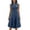 bleu, variante sur Pisexur Robes pour Femmes Décontractées Sans Manches à Col en V Robe en Denim Mode Boutonnée en A Longues Robes Classiques Taille Haute Robes d'Été pour Femmes P-3TG, Bleu