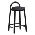 thumbnail image 1 of Meridian Furniture Calvin 27" Vegan Leather Stool in Black, 1 of 10