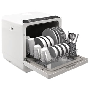 CoSoTower Portable Dishwasher, Counter Dishwasher with 4 Place Settings, 5 Washing Programs, Air-Dry Function, 6L Water Tank