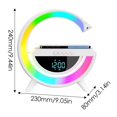 thumbnail image 2 of Haut-parleur Bluetooth à Chargement Sans Fil LED, Station de Charge de Chevet avec Lumières RGB, Audio Bluetooth, Réveil - BT-3401, 2 of 5