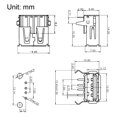 thumbnail image 4 of Unique Bargains PCB USB Connector Type-A 2.0 Female Jack 90 Degree Horizontal Insert 20pcs, 4 of 4