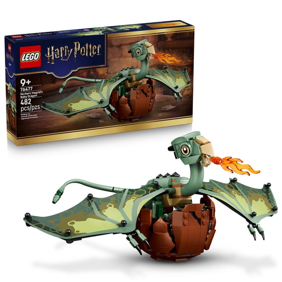 LEGO Harry Potter Norbert: Hagrid's Baby Dragon - Collectible Building Toy for Boys & Girls, Ages 9+ - Kids Bedroom or Desk Decor - Gift for Fans - 76477