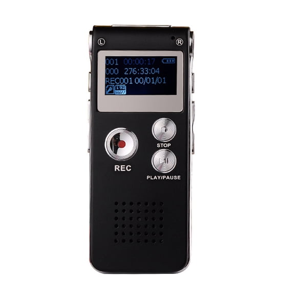 Enregistreur Vocal Numérique Enregistreur Activé par la Voix pour Conférences, Réunions, Entrevues Enregistreur Audio 8 Go Mini Portable Dictaphone à Ruban avec Lecture, USB, MP3