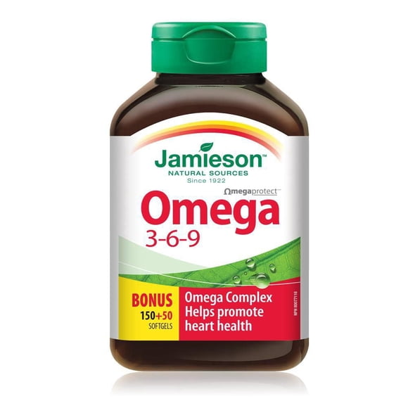 Jamieson Omega 3-6-9 1,200 mg Softgels