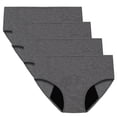 thumbnail image 1 of Culottes Menstruelles Étanches pour Femmes, Réutilisables, Confortables, Taille Mi-Haute, Hipster, Lot de 4, 1 of 7