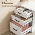 thumbnail image 4 of HOMCOM Computer Desk with 3 Drawers, 47" Home Office Desk, White, 4 of 10