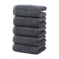 thumbnail image 2 of 5 Pack - Towel Set - Soft Polyester Fabric, Quick Drying & Absorbent, Spa Quality, Hotel Style Collection, Gray, JKODE, 2 of 8