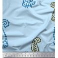 thumbnail image 1 of Soimoi Georgette Viscose Fabric Paisley Block Print Fabric by Yard 42 Inch Wide, 1 of 3