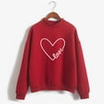 thumbnail image 1 of Meichang Sweat-Shirt pour Femmes Chemise de la Saint-Valentin Sweat-Shirt Graphique Cœur Mignon Pull Col Rond Manches Longues Sweat-Shirts de Vacances Saint-Valentin, 1 of 4