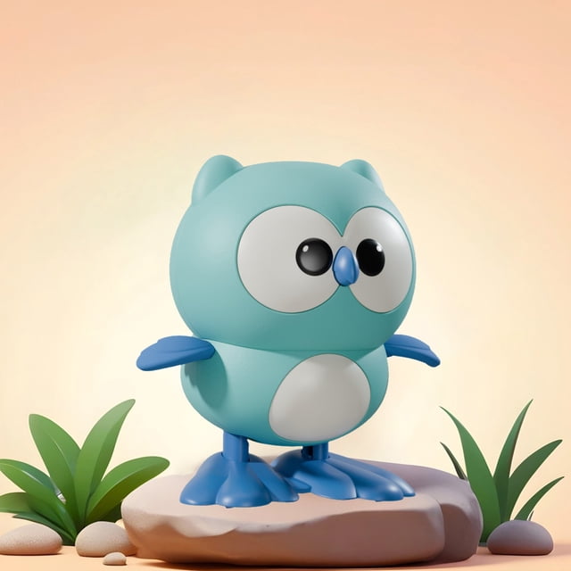 Meitianfacai Jumping Owl Wind Up Wind Up Running And Moving Toys For Children, Blue