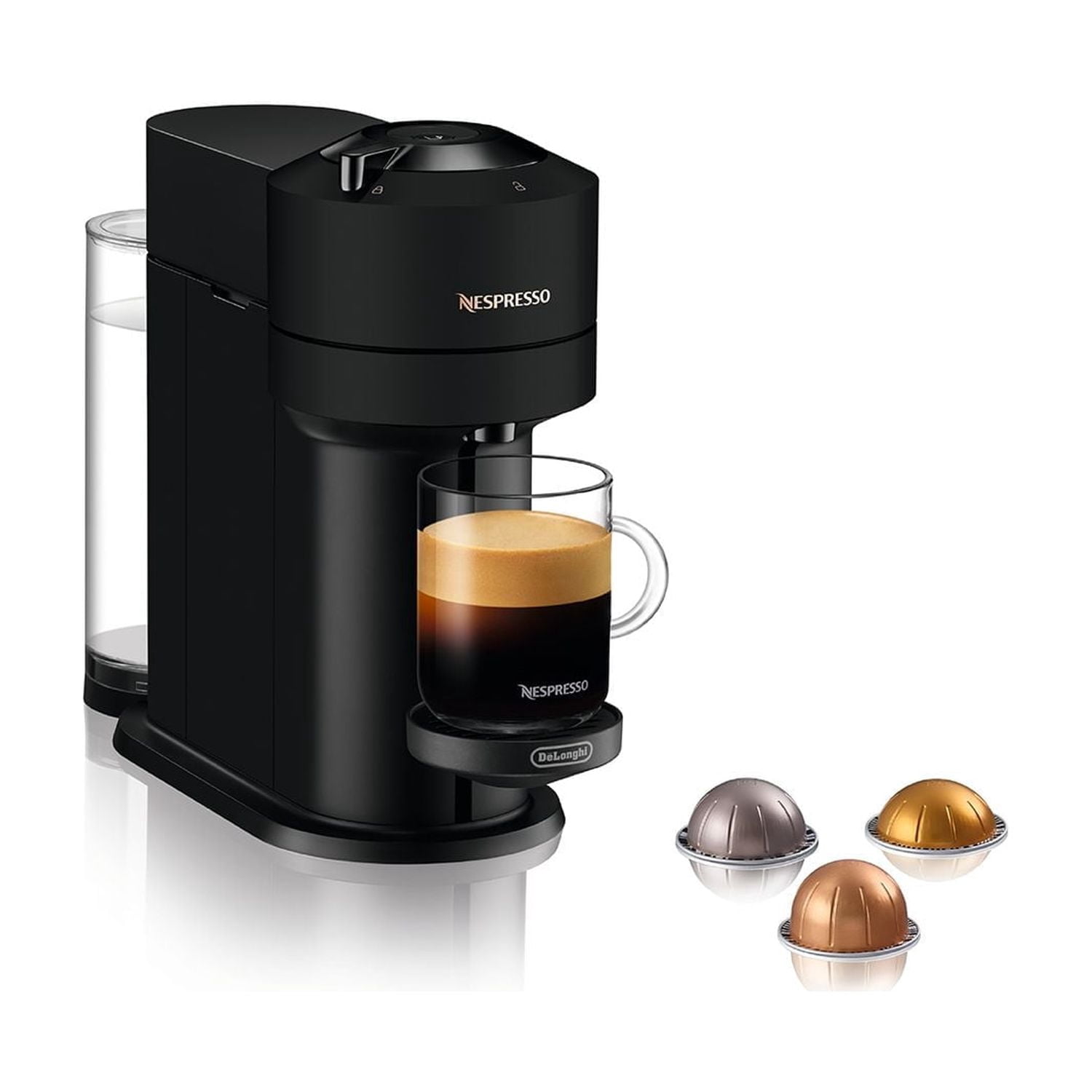 Nespresso Vertuo Next Coffee and Espresso Machine by De'Longhi, Matte Black
