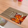 thumbnail image 3 of Fasiaou Fall Placemats, 12 x 18 Inch, Printed Thanksgiving Maple Leaf Linen Table Mats, Seasonal Autumn Holiday Table Decorations for Kitchen, Dining, Party Decor, 3 of 5