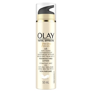 Olay Total Effets sans fragrance hydratant pour le visage avec écran solaire