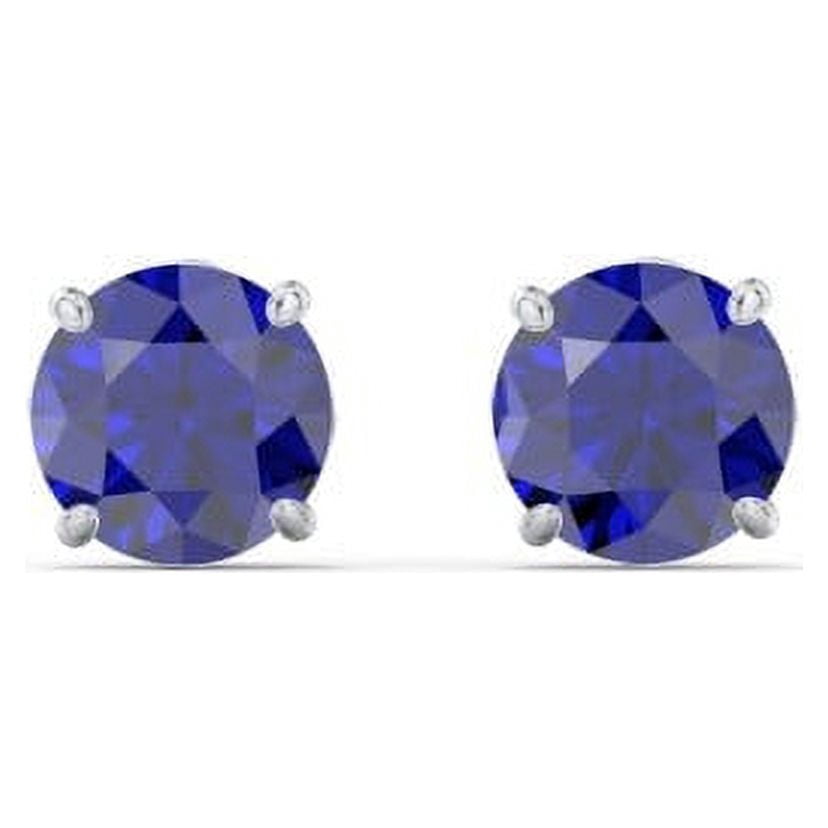 1 Carat Solitaire Stud Earrings in Sterling Silver