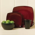 thumbnail image 2 of Gibson Elite Soho Lounge 16 Piece Plates, Bowls, & Mugs Dinnerware Set, Burgundy, 2 of 3