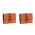 thumbnail image 2 of pitrice Leather Women Purse Rectangular Trifold for Zipper Hasp Stylish Card Holder Photo Folder Wallet Notecase Birthday Gift Gold Brown 2Set, 2 of 6