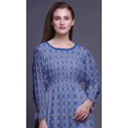 thumbnail image 5 of Bimba Robe Maxi Géométrique pour Femmes en Coton, Bohème Renaissance, à Smocks, Longue à Volants - Petit, 5 of 5