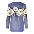thumbnail image 4 of 2023 Chandail en Molleton Mode pour Femmes 50 % de Réduction Liquidation Hauts pour Femmes Automne Manches Longues Chandail Ample Chemise Décontractée Habillée Chandails en Molleton Col Rond pour Dames, 4 of 5