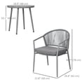 thumbnail image 3 of Outsunny Ensemble Bistro en Rotin 3 Pcs, Groupe de Sièges de Jardin, 3 of 10