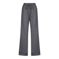 thumbnail image 4 of VEKDONE Womens Linen Long Pants Dark Gray XL, 4 of 4