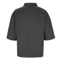 thumbnail image 4 of ylioge Short Sleeve T Shirts for Men Pullover Button Collared Golf Tees Tops Casual Solid Color Textured Loose Comfort Lapel Tshirts Shirt, 4 of 6