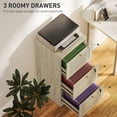 thumbnail image 4 of HOMCOM 3 Drawer File Cabinet Lockable Filing Cabinet for A4 Letter Oak, 4 of 10