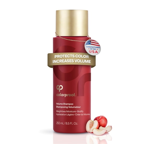 Colorproof Volume Shampoo for Women 8.5 Fl. Oz. Volume Shampoo, White Nectarine Scent, Sulfate Free Shampoo
