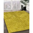 thumbnail image 3 of Ahgly Company Tapis d'Intérieur Lavable en Machine Carré Transitionnel Brun Doré Foncé, 7 Pieds Carré, 3 of 7