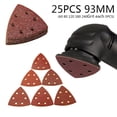 thumbnail image 1 of 25 Pcs 93mm Triangle Sanding Pads Paper Set Hook & Loop Oscillating Multitool, 1 of 5