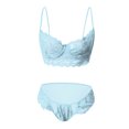 thumbnail image 5 of Fankiway Ensemble de Pyjama Aguichant pour Femmes en Dentelle Ajourée Couleur Unie Ensemble de Lingerie Aguichant, 5 of 5