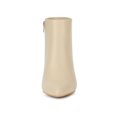thumbnail image 2 of BLISSFUL STEP Women's Pointed Toe Zipper Stiletto Heels Ankle Boots Beige 9, 2 of 8