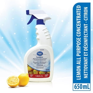 Great Value All-Purpose Nettoyant, Spray, Lemon Scent, 650ml