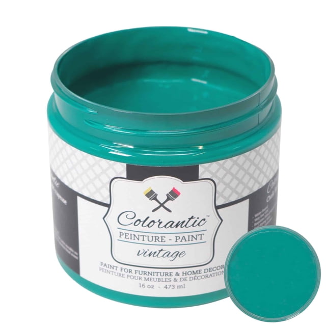 Colorantic | EMERALD Chalk Paint Based for Furniture DIY - DARK GREEN - 16 oz