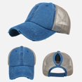 thumbnail image 1 of Unisex Men Women Solid Color Sun Hat Adjustable Baseball Cap Hip Hop Hat, 1 of 4