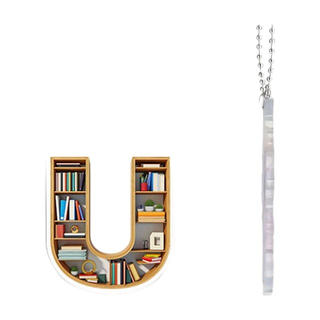 26 Letter Acrylic Keychain Pendant for Books