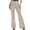 Beige, variant on LOVZFMLL Women's Pants, New Solid Color Fashionable Casual High Waist Sequin Trumpet Pants Beige, M