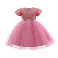 thumbnail image 1 of EGNMCR Vêtements pour Bébé Fille Jupe Longue Bébé Fille Robe de Performance Princesse Nœud Papillon Jupe Robe, 1 of 4