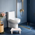 thumbnail image 3 of SHOWERORO Step Stool For Bathroom Toilet White ABS Squatting Toilet Stool For Adults 1Set, 3 of 8