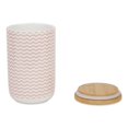 thumbnail image 2 of Design Imports CAMZ14122 Ceramic Treat Canister, Pink Chevron, 2 of 4