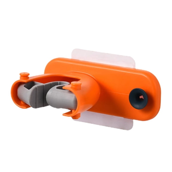 Mop Holder Wall Mount Self Adhesive No Drilling Mop Hanger Organizer Storage(Orange)
