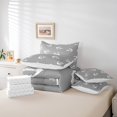 thumbnail image 4 of Erosebridal Ensembles de Literie Rétro à Ancre Format Double, Ensembles de Douillette à Thème Nautique avec Draps, Décor de Chambre Blanc Gris, Réversible 7 Pcs, 4 of 5