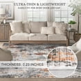 thumbnail image 4 of Twister.CK Washable Abstract Area Rug, 6' x 9' Boho Living Room Bedroom Rug Modern Non-Slip Non-Shedding Low Pile Throw Rug for Dining Room Home, Gray, 4 of 7