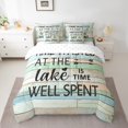 thumbnail image 2 of YST Lake Wooden Style Comforter Set, Rustic Farmhouse Bed in a Bag, Queen Size (7 Count), 2 of 5