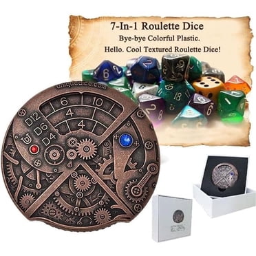 Ensemble de dés DND 7-en-1 pour Donjons et Dragons
