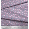 thumbnail image 3 of Soimoi polyester Crepe Fabric Flamingo Bird Print Fabric by the Yard 42 Inch Wide, 3 of 3